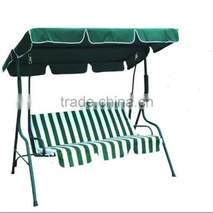 264003 Cheap Outdoor Garden Patio Steel Fabric 3 Seater Swings Chairs thumbnail-1