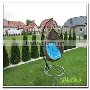 Audu Wicker Swing Chair,Swing Chair With Blue Cushion thumbnail-3