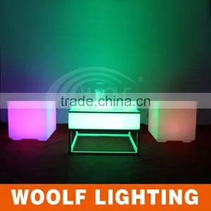 Remote Color Changing Waterproof LED Glowing Square Bar Table Household Dinner Table thumbnail-2