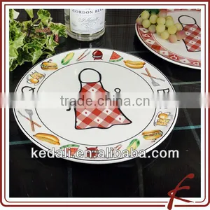 10" Ceramic Food Plate With Decal Decoration thumbnail-1