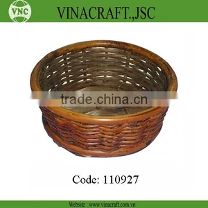 Antique Rattan Basket in Brown Color thumbnail-1