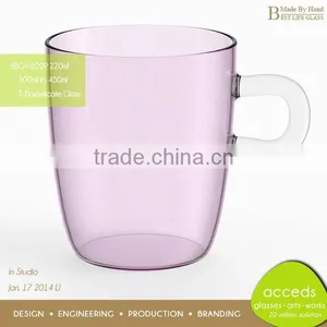 Hand Blown Personalized Single Wall Fancy Borosilicate Glass Tea Mug thumbnail-5