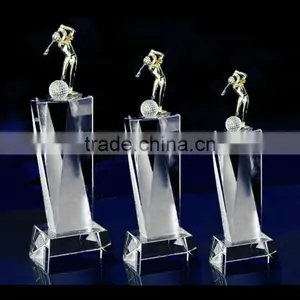 Custom Unique Crystal Golf Trophy thumbnail-5
