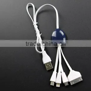 Logo 4 in 1 Charging & Sync Cable for IPhone 6, 6 Plus, 5/5S/5C, 4/4S, IPad 4, Mini, Air, Samsung for Brand Promotion thumbnail-5