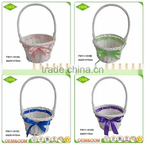 Wholesale High Quality Handmade Cheap Bulk Chic Vintage Empty Woven Wicker Gift Basket thumbnail-1