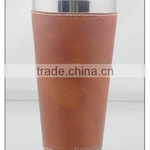 Stainless Steel Boston Glass With Leather thumbnail-1