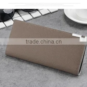 Wholesale New Men's Long Slim Wallet Card Wallet Multi Cross Pattern Wallet Purse thumbnail-3