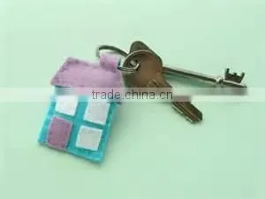 New Products Hot Selling Wholesale Mini House Design Keyring Promotional Gift Felt Sublimation Keychain Made in China thumbnail-1