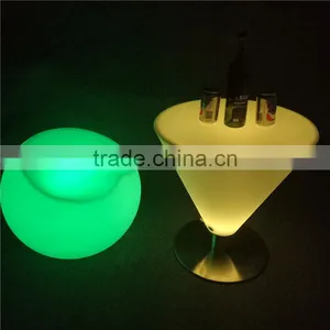 Bar Furniture Type and Commercial Furniture General Use Party LED Shining Bar Table and Chair thumbnail-1