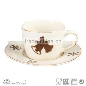 Hot Sale Personalized Wholesale Promotion Coffee Christmas Cup and Saucer thumbnail-1