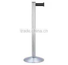 304 Brushed Steel Retractable Queue Stanchion for Airport thumbnail-1