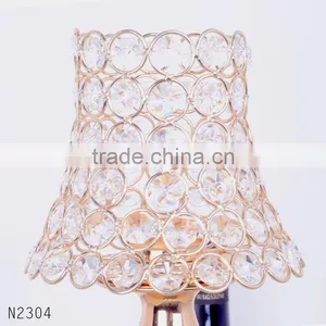 Romantic Metal Crystal Candle Holder Stands Europe Fashion Candlestick for Home Decor Party thumbnail-3
