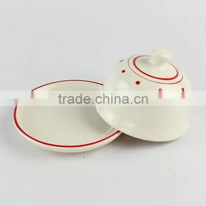 Ceramic Butter Holder With Hand-painted Design thumbnail-2