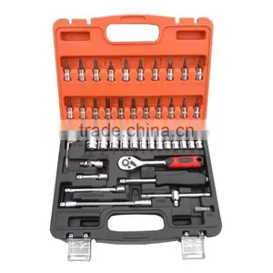 46pcs Socket Set, Ratchet Wrench Set 1/4" CRV thumbnail-1
