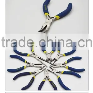 Double Color Mini Angle Jaw Tongs Curved Nose Pliers thumbnail-5