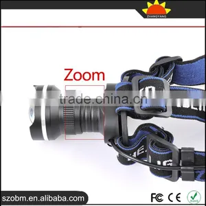 Wholesale High Quality XQ24 T6 LED 1800Lm Waterproof Rechargeable LED Headlamp With 18650 Battery ,charger thumbnail-4