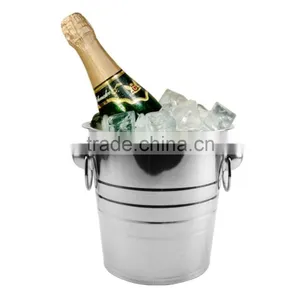 Wholesale Champagne Beer Ice Bucket Custom Bulk China Stainless Steel Metal Ice Bucket thumbnail-1