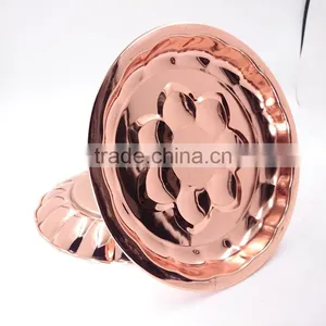 Elegant Dry Fruit Tray /Plate With Metal Base for Tableware Decoration thumbnail-1