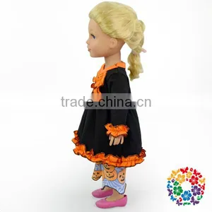 Boutique Cotton 18" Doll Clothes Halloween Day Black Long Sleeve Clothing American Girl Doll Clothes thumbnail-1