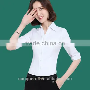 Made to Measure Fine Cotton Shirt for Slim Fit Business Lady thumbnail-1