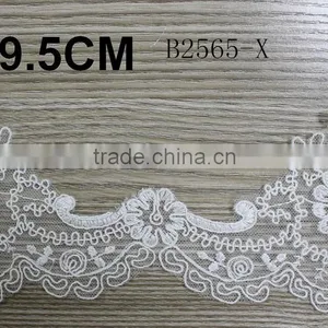High Quality Guipure Lace Trim Cheap 100% Cotton Embroidery Lace Trim for Dress thumbnail-2