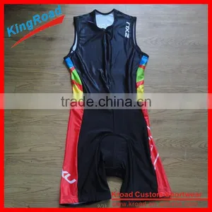 Custom High Quality Digital Sublimation Printing Triathlon Wetsuit Surf Sleeveless thumbnail-1