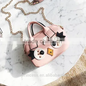 New Arrival Girl Shoulder Bag Soft PU Pink Bag Animal Cartoon Cheap Child Bag thumbnail-2