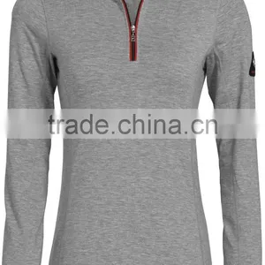 Ladies 1/4 Zip Poly Fleece Raglan Athletic Pullover Jacket Shirts China Wholesale Custom for Women thumbnail-1