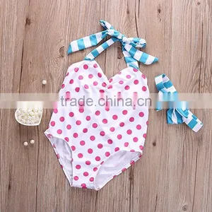 Pop Color Royal Class Clothing Dots Baby Girls Swimsuit Bikini Hot Selling thumbnail-1