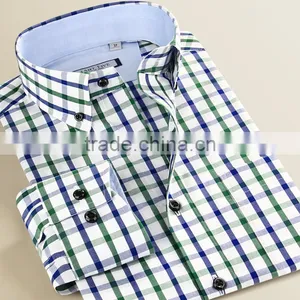 High Quality Mens Shirts Latest Cotton Plaid Shirts for Men thumbnail-2