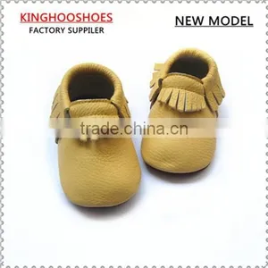Sell Best Handmade 7 Colors Rubber Sole Baby Moccasins Made in China Baby Shoes thumbnail-2