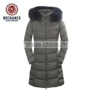 Women Winter Outdoor Down Long Coat With Fur thumbnail-1