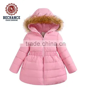 H1022 Kid's Winter Jackets Faux Fur Clothing Down Coat for Girls thumbnail-3