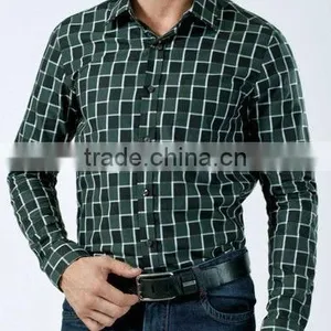 Wholesale Mens Fashion Casual Plaid Cotton Shirt thumbnail-1