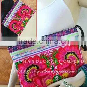 Embroidered HMONG HILL TRIBE Clutch Bag Cosmetic Bag Evening Bag Handbag thumbnail-1