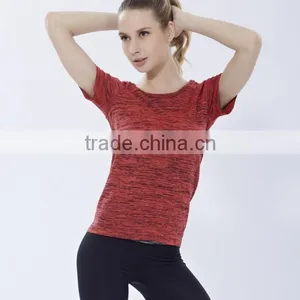 Compressed Circle Neck OEM Service T-Shirt Sports Jersey New Model Women Sportswear thumbnail-2