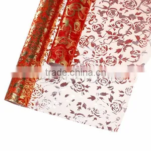 Red At Random Pattern 48cm,1Roll Organza Jewelry Gift Flower Wrapping thumbnail-1