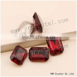 4627 Octagon Crystal Siam Color Stones Beads For Saree Blouse Accessorries Fancy Stone thumbnail-3