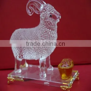 Personalized Etched Crystal Zodiac Sheep for New Year Decoration thumbnail-4