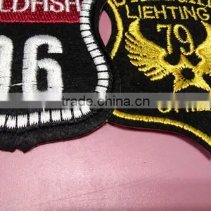 Custom Hot Sell High Quality Embroidery Patch Cheap Sheild Badges for Garments thumbnail-3