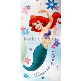 100% Cotton Velvet Printed Bath Towel, Beach Towel, thumbnail-1