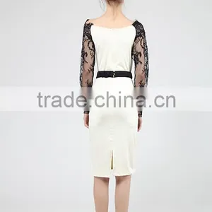 Long Sleeve Lace With Long Sleeves Dress and a Large Pencil Skirt PS06 thumbnail-5