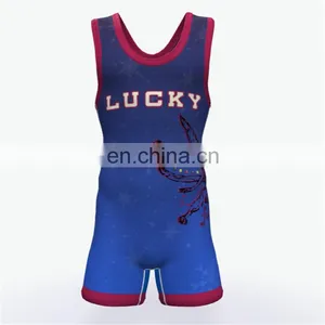 Low Cut Custom Blank Wresting Singlet thumbnail-1