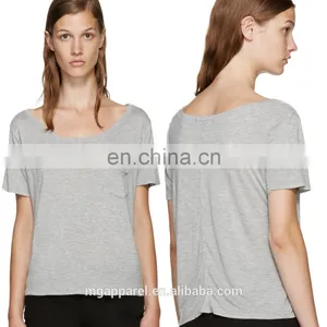 T-shirt Manufacturer Custom Short Sleeve Viscose Jersey Blank T-shirt thumbnail-1