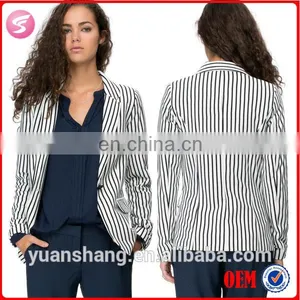 Stripe Blazer Fabric Women 2015 For Ladies Blazer Designs thumbnail-1