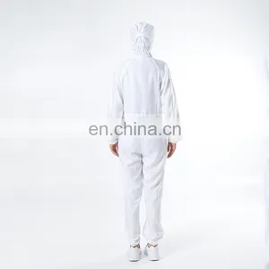 100%Polyester White Jumpsuit Food Processing Uniform thumbnail-4