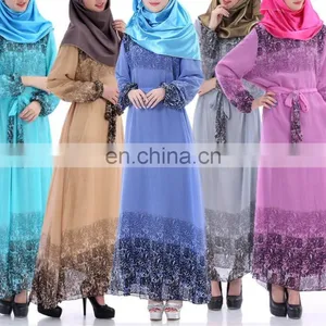 New Fashion Long Sleeve Muslim Dress thumbnail-1