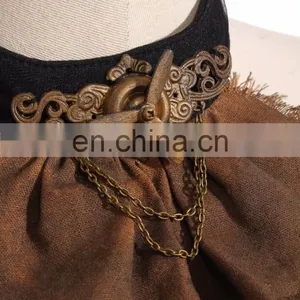 Gothic Steampunk Soft Blouse-top With Aviator Jabot thumbnail-5
