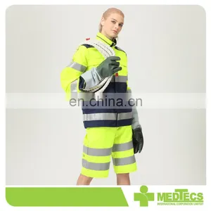 Yellow and Blue Customized Reflective Pipe Working Safety Jacket thumbnail-3