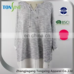 Plus Size Cut and Sew Top With Chiffon for Woman thumbnail-2